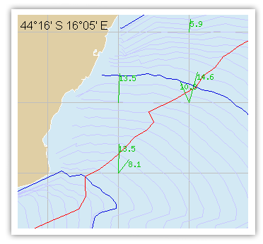 Map - course simulation results